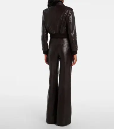 Dorothee Schumacher Sleek Statement cropped leather jacket | Thumbnail 4 Dorothee Schumacher Sleek Statement cropped leather jacket | Thumbnail 4