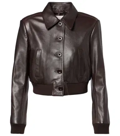 Dorothee Schumacher Sleek Statement cropped leather jacket | Thumbnail 1 Dorothee Schumacher Sleek Statement cropped leather jacket | Thumbnail 1