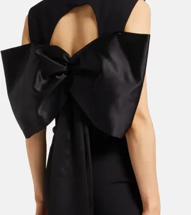 Dorothee Schumacher Bow-detail ruched satin-trimmed midi dress | Thumbnail 3 Dorothee Schumacher Bow-detail ruched satin-trimmed midi dress | Thumbnail 3
