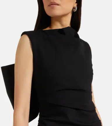 Dorothee Schumacher Bow-detail ruched satin-trimmed midi dress | Thumbnail 4 Dorothee Schumacher Bow-detail ruched satin-trimmed midi dress | Thumbnail 4