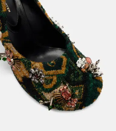 Dries Van Noten Embellished jacquard pumps | Thumbnail 2 Dries Van Noten Embellished jacquard pumps | Thumbnail 2