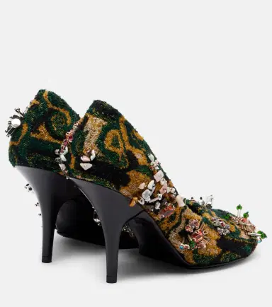 Dries Van Noten Embellished jacquard pumps | Thumbnail 3 Dries Van Noten Embellished jacquard pumps | Thumbnail 3