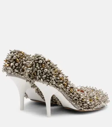 Dries Van Noten Embellished leather-trimmed pumps | Thumbnail 2 Dries Van Noten Embellished leather-trimmed pumps | Thumbnail 2