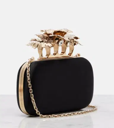 Alexander McQueen Carnation Knuckle satin clutch | Thumbnail 3 Alexander McQueen Carnation Knuckle satin clutch | Thumbnail 3