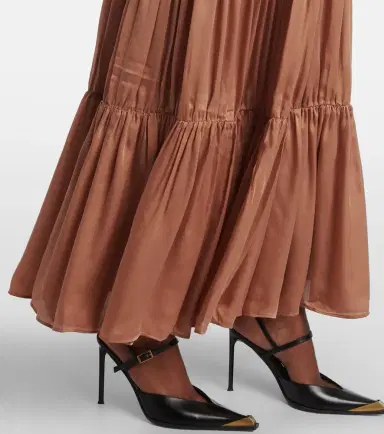 Ulla Johnson Gaelle tiered silk satin maxi skirt | Thumbnail 5 Ulla Johnson Gaelle tiered silk satin maxi skirt | Thumbnail 5