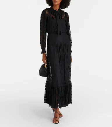 Ulla Johnson Soraya polka-dot tie-neck mesh maxi dress | Thumbnail 2 Ulla Johnson Soraya polka-dot tie-neck mesh maxi dress | Thumbnail 2