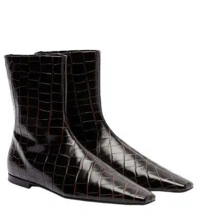Toteme Croc-effect leather ankle boots | Thumbnail 1 Toteme Croc-effect leather ankle boots | Thumbnail 1