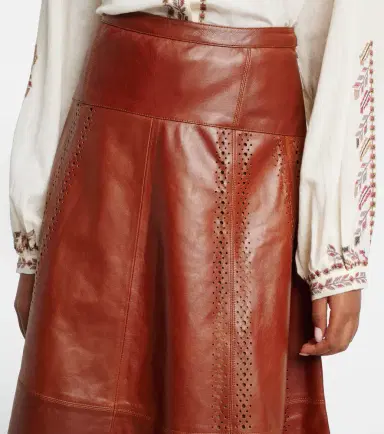 Ulla Johnson Aninda leather midi skirt | Thumbnail 5 Ulla Johnson Aninda leather midi skirt | Thumbnail 5