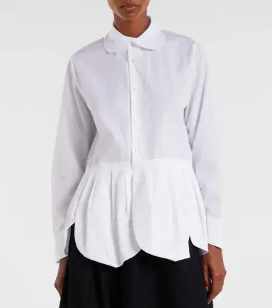 Noir Kei Ninomiya Gathered cotton blouse | Thumbnail 2 Noir Kei Ninomiya Gathered cotton blouse | Thumbnail 2