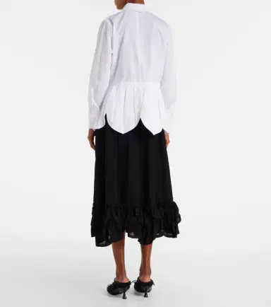 Noir Kei Ninomiya Gathered cotton blouse | Thumbnail 4 Noir Kei Ninomiya Gathered cotton blouse | Thumbnail 4