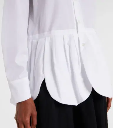 Noir Kei Ninomiya Gathered cotton blouse | Thumbnail 6 Noir Kei Ninomiya Gathered cotton blouse | Thumbnail 6