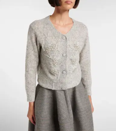 Jacques Wei Beaded alpaca and wool-blend cardigan | Thumbnail 2 Jacques Wei Beaded alpaca and wool-blend cardigan | Thumbnail 2