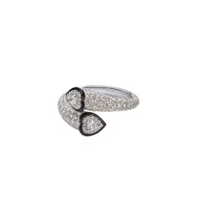 Kamyen Double Crush 18kt white gold ring with diamonds | Thumbnail 1 Kamyen Double Crush 18kt white gold ring with diamonds | Thumbnail 1