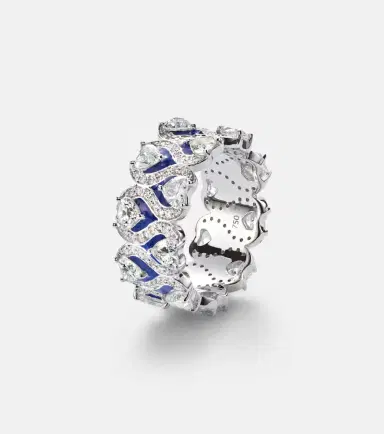 Kamyen Roman Heart 18kt white gold and enamel ring with diamonds | Thumbnail 2 Kamyen Roman Heart 18kt white gold and enamel ring with diamonds | Thumbnail 2