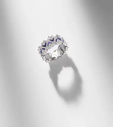 Kamyen Roman Heart 18kt white gold and enamel ring with diamonds | Thumbnail 5 Kamyen Roman Heart 18kt white gold and enamel ring with diamonds | Thumbnail 5