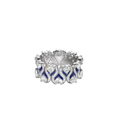 Kamyen Roman Heart 18kt white gold and enamel ring with diamonds | Thumbnail 1 Kamyen Roman Heart 18kt white gold and enamel ring with diamonds | Thumbnail 1