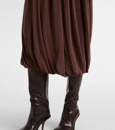 Xu Zhi Jersey and velvet midi skirt | Thumbnail 5 Xu Zhi Jersey and velvet midi skirt | Thumbnail 5