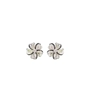 Kamyen Love Petals 18kt white gold earrings with diamonds | Thumbnail 1 Kamyen Love Petals 18kt white gold earrings with diamonds | Thumbnail 1