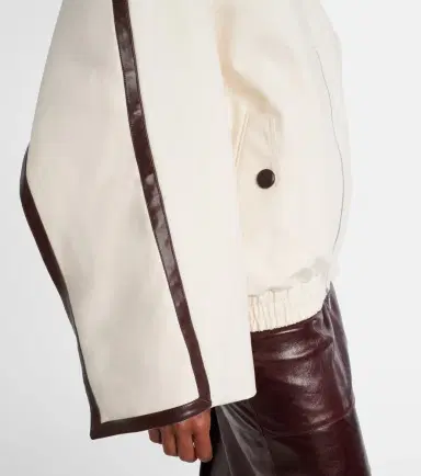 Jacques Wei Leather-trimmed cotton jacket | Thumbnail 5 Jacques Wei Leather-trimmed cotton jacket | Thumbnail 5