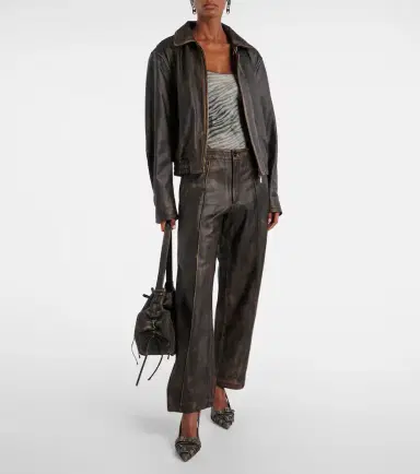 Jacques Wei High-rise leather wide-leg pants | Thumbnail 3 Jacques Wei High-rise leather wide-leg pants | Thumbnail 3