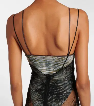 Jacques Wei Jersey bodysuit and silk maxi dress set | Thumbnail 4 Jacques Wei Jersey bodysuit and silk maxi dress set | Thumbnail 4