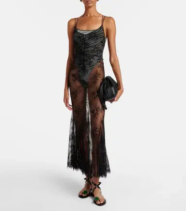 Jacques Wei Jersey bodysuit and silk maxi dress set | Thumbnail 5 Jacques Wei Jersey bodysuit and silk maxi dress set | Thumbnail 5