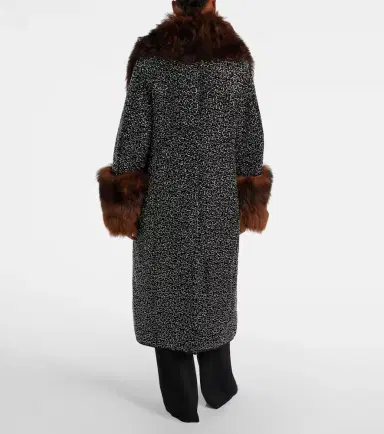 Jacques Wei Embellished shearling-trimmed coat | Thumbnail 2 Jacques Wei Embellished shearling-trimmed coat | Thumbnail 2