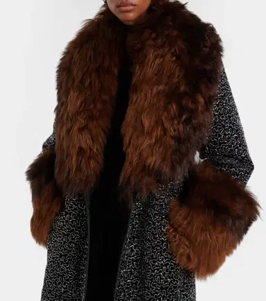 Jacques Wei Embellished shearling-trimmed coat | Thumbnail 4 Jacques Wei Embellished shearling-trimmed coat | Thumbnail 4