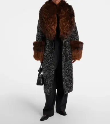Jacques Wei Embellished shearling-trimmed coat | Thumbnail 7 Jacques Wei Embellished shearling-trimmed coat | Thumbnail 7