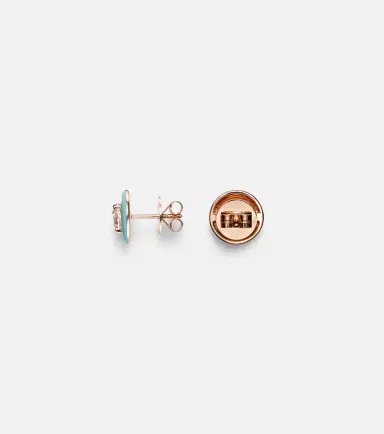 Kamyen 18kt rose gold and enamel earrings with diamonds | Thumbnail 2 Kamyen 18kt rose gold and enamel earrings with diamonds | Thumbnail 2