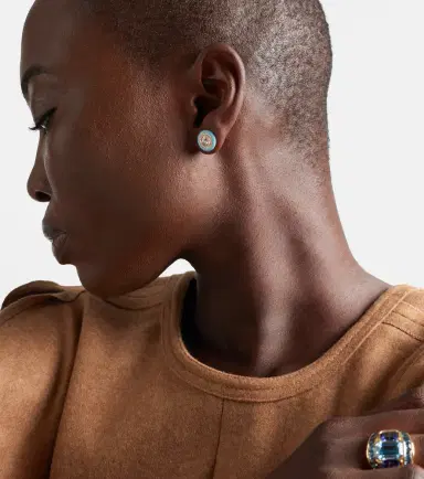 Kamyen 18kt rose gold and enamel earrings with diamonds | Thumbnail 4 Kamyen 18kt rose gold and enamel earrings with diamonds | Thumbnail 4