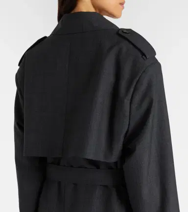 The Frankie Shop Bleecker plaid trench coat | Thumbnail 3 The Frankie Shop Bleecker plaid trench coat | Thumbnail 3