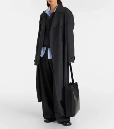 The Frankie Shop Bleecker plaid trench coat | Thumbnail 4 The Frankie Shop Bleecker plaid trench coat | Thumbnail 4