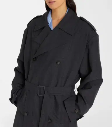 The Frankie Shop Bleecker plaid trench coat | Thumbnail 6 The Frankie Shop Bleecker plaid trench coat | Thumbnail 6