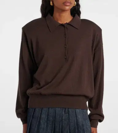 The Frankie Shop Croydon wool-blend polo sweater | Thumbnail 4 The Frankie Shop Croydon wool-blend polo sweater | Thumbnail 4