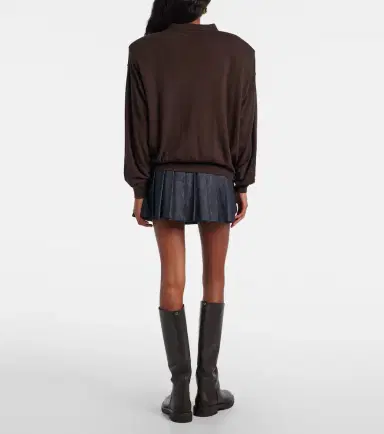 The Frankie Shop Croydon wool-blend polo sweater | Thumbnail 6 The Frankie Shop Croydon wool-blend polo sweater | Thumbnail 6