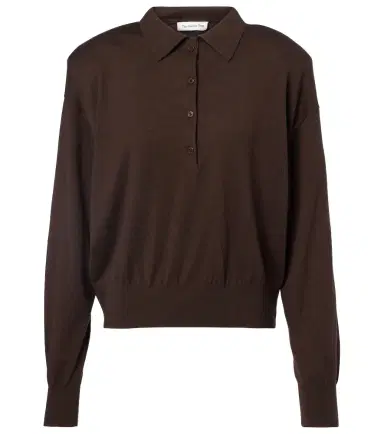 The Frankie Shop Croydon wool-blend polo sweater | Thumbnail 1 The Frankie Shop Croydon wool-blend polo sweater | Thumbnail 1