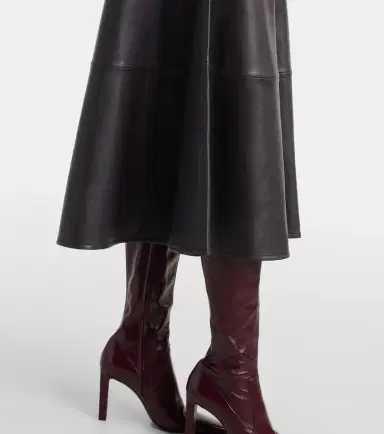 The Frankie Shop Savil leather midi skirt | Thumbnail 3 The Frankie Shop Savil leather midi skirt | Thumbnail 3