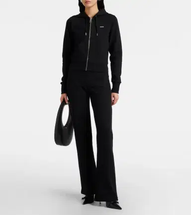 Coperni Cotton-blend jersey zip-up hoodie | Thumbnail 4 Coperni Cotton-blend jersey zip-up hoodie | Thumbnail 4