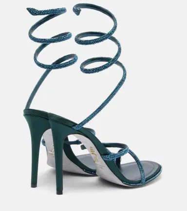 René Caovilla Cleo 105 embellished satin sandals | Thumbnail 2 René Caovilla Cleo 105 embellished satin sandals | Thumbnail 2