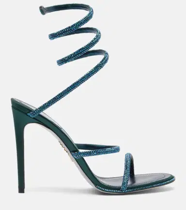 René Caovilla Cleo 105 embellished satin sandals | Thumbnail 3 René Caovilla Cleo 105 embellished satin sandals | Thumbnail 3