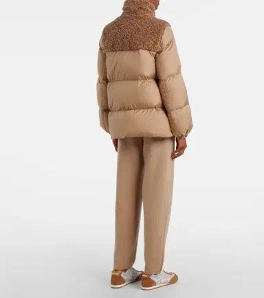 Moncler Esnaie fleece-trimmed down jacket | Thumbnail 6 Moncler Esnaie fleece-trimmed down jacket | Thumbnail 6
