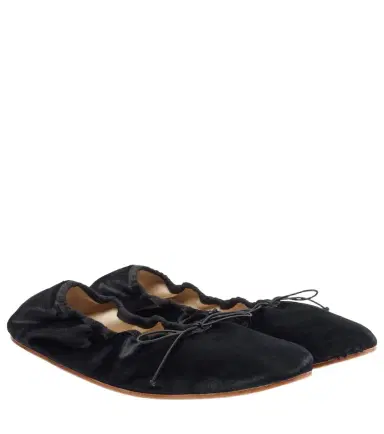 The Row Round velvet ballet flats | Thumbnail 1 The Row Round velvet ballet flats | Thumbnail 1