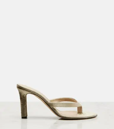 The Row Sacha velvet thong sandals | Thumbnail 3 The Row Sacha velvet thong sandals | Thumbnail 3