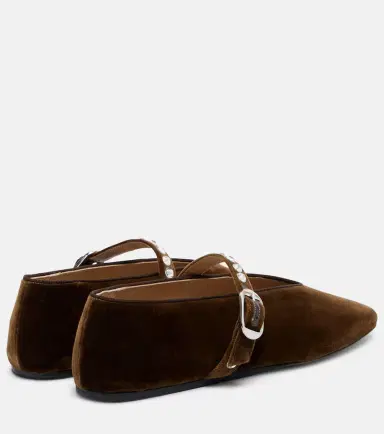 Le Monde Beryl Le Monde Béryl Stella velvet ballet flats | Thumbnail 3 Le Monde Beryl Le Monde Béryl Stella velvet ballet flats | Thumbnail 3