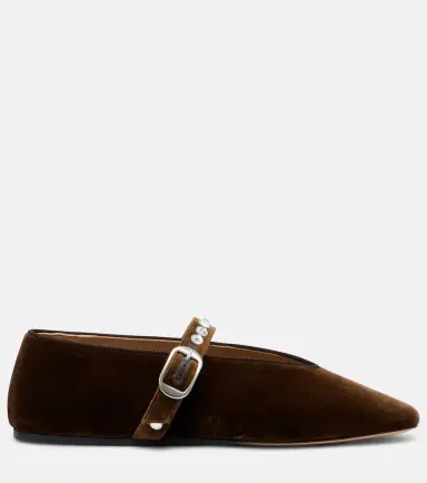 Le Monde Beryl Le Monde Béryl Stella velvet ballet flats | Thumbnail 4 Le Monde Beryl Le Monde Béryl Stella velvet ballet flats | Thumbnail 4