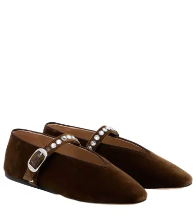Le Monde Beryl Le Monde Béryl Stella velvet ballet flats | Thumbnail 1 Le Monde Beryl Le Monde Béryl Stella velvet ballet flats | Thumbnail 1