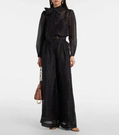 Zimmermann Polka-dot linen and silk wide-leg pants | Thumbnail 2 Zimmermann Polka-dot linen and silk wide-leg pants | Thumbnail 2
