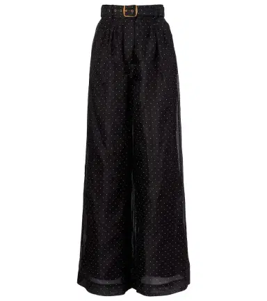 Zimmermann Polka-dot linen and silk wide-leg pants | Thumbnail 1 Zimmermann Polka-dot linen and silk wide-leg pants | Thumbnail 1