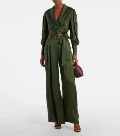 Zimmermann Silk satin wrap top | Thumbnail 3 Zimmermann Silk satin wrap top | Thumbnail 3